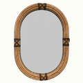 Oval Rattan Mirror