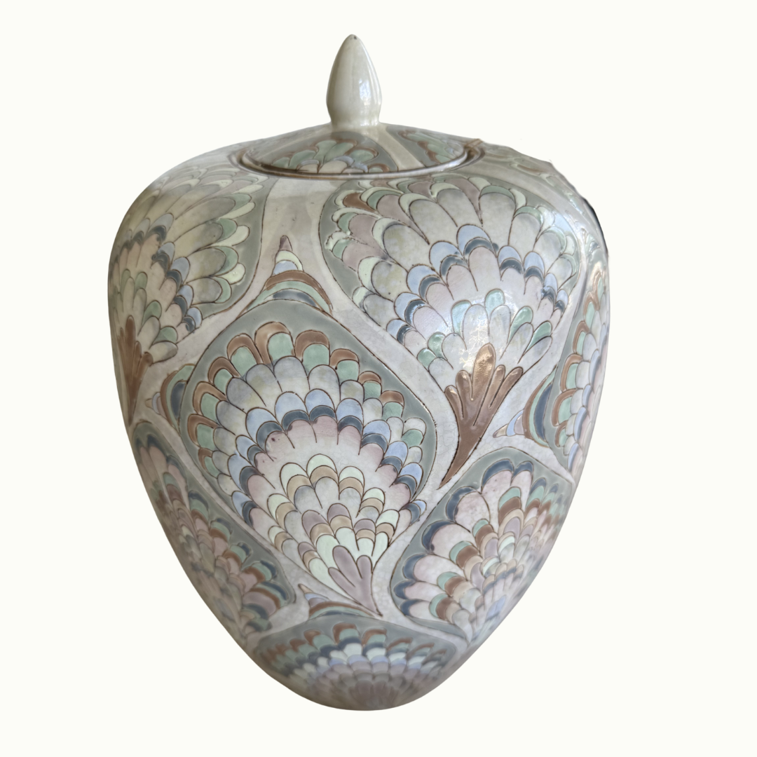 Vintage Porcelain Ginger Jar