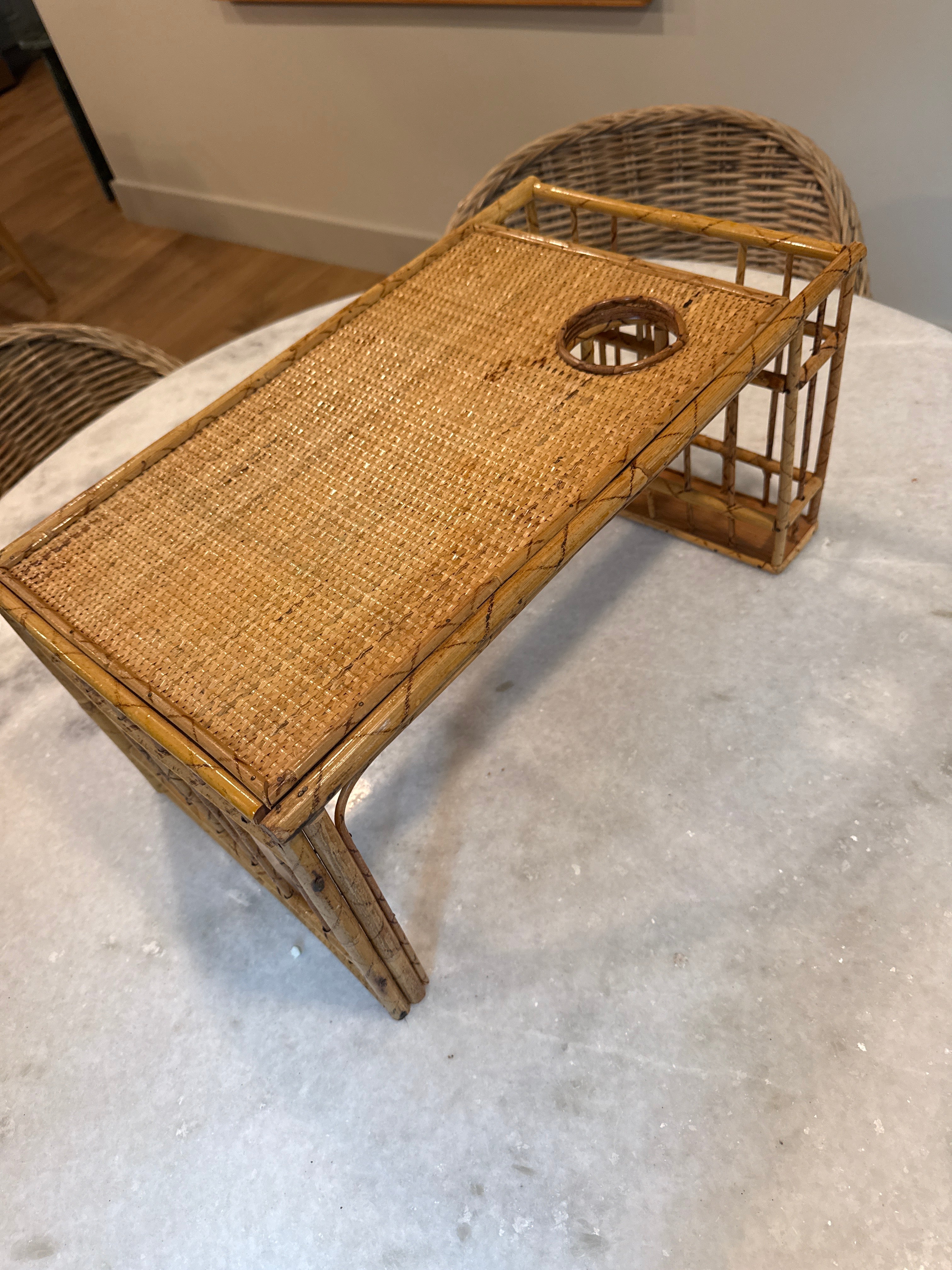 Vintage Bamboo breakfast tray